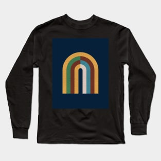 Colorblock rainbow - Mid century modern Long Sleeve T-Shirt